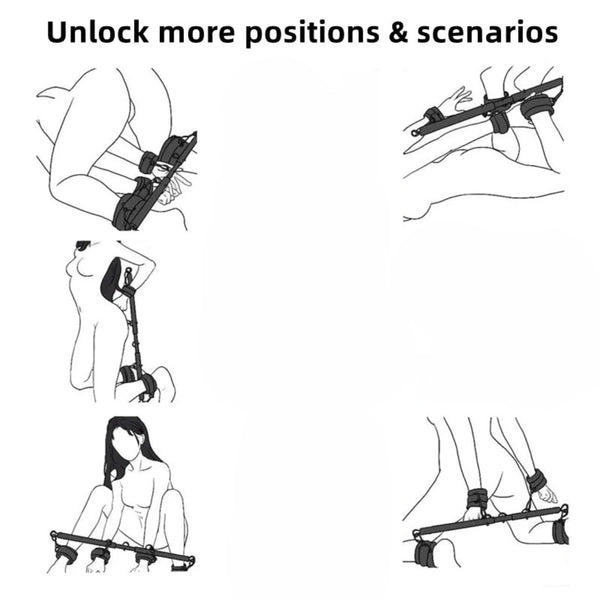 SPREAD THEM LEGS BABYGIRL-SPREADER BAR AND CUFFS SET.