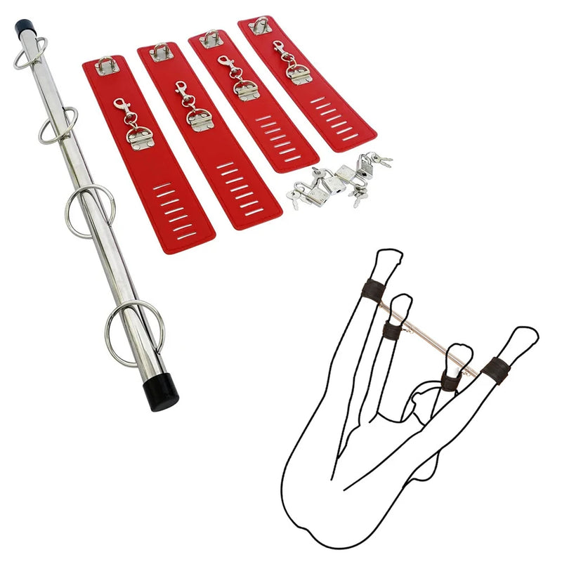 SPREAD THEM LEGS BABYGIRL-SPREADER BAR AND CUFFS SET.