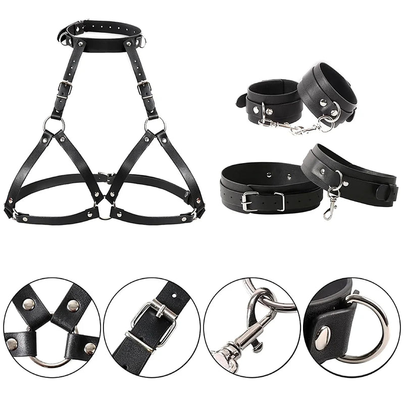 Full Body BDSM Bondage Restraint Harness – Adjustable Kit