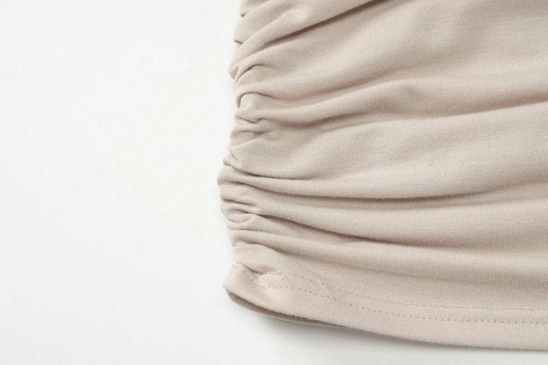 OFF-SHOULDER RUCHED MINI DRESS