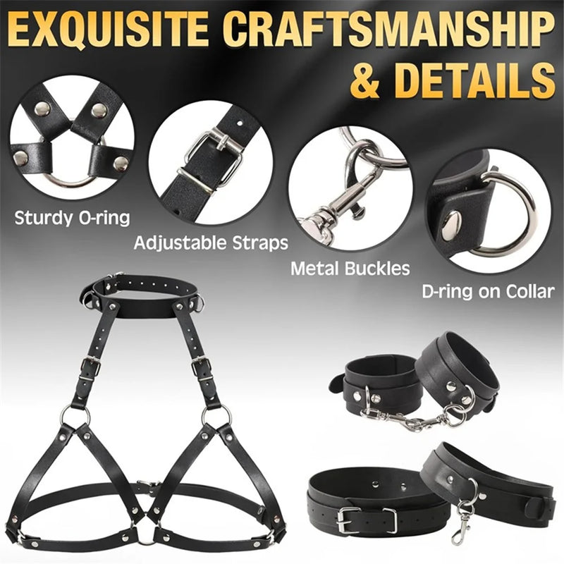 Full Body BDSM Bondage Restraint Harness – Adjustable Kit