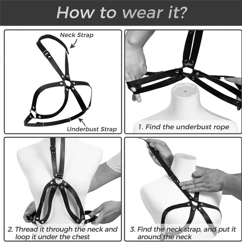Full Body BDSM Bondage Restraint Harness – Adjustable Kit